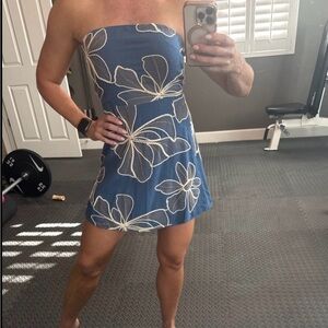 Blue Floral Women's Dress